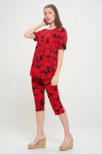 Print Bns Capri Pants Set | Mixtshop LLC