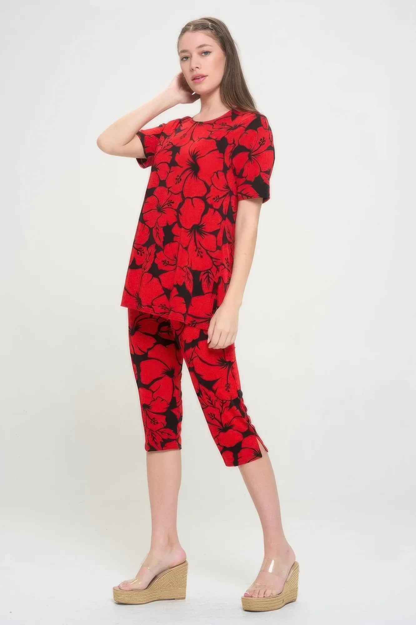 Print Bns Capri Pants Set | Mixtshop LLC