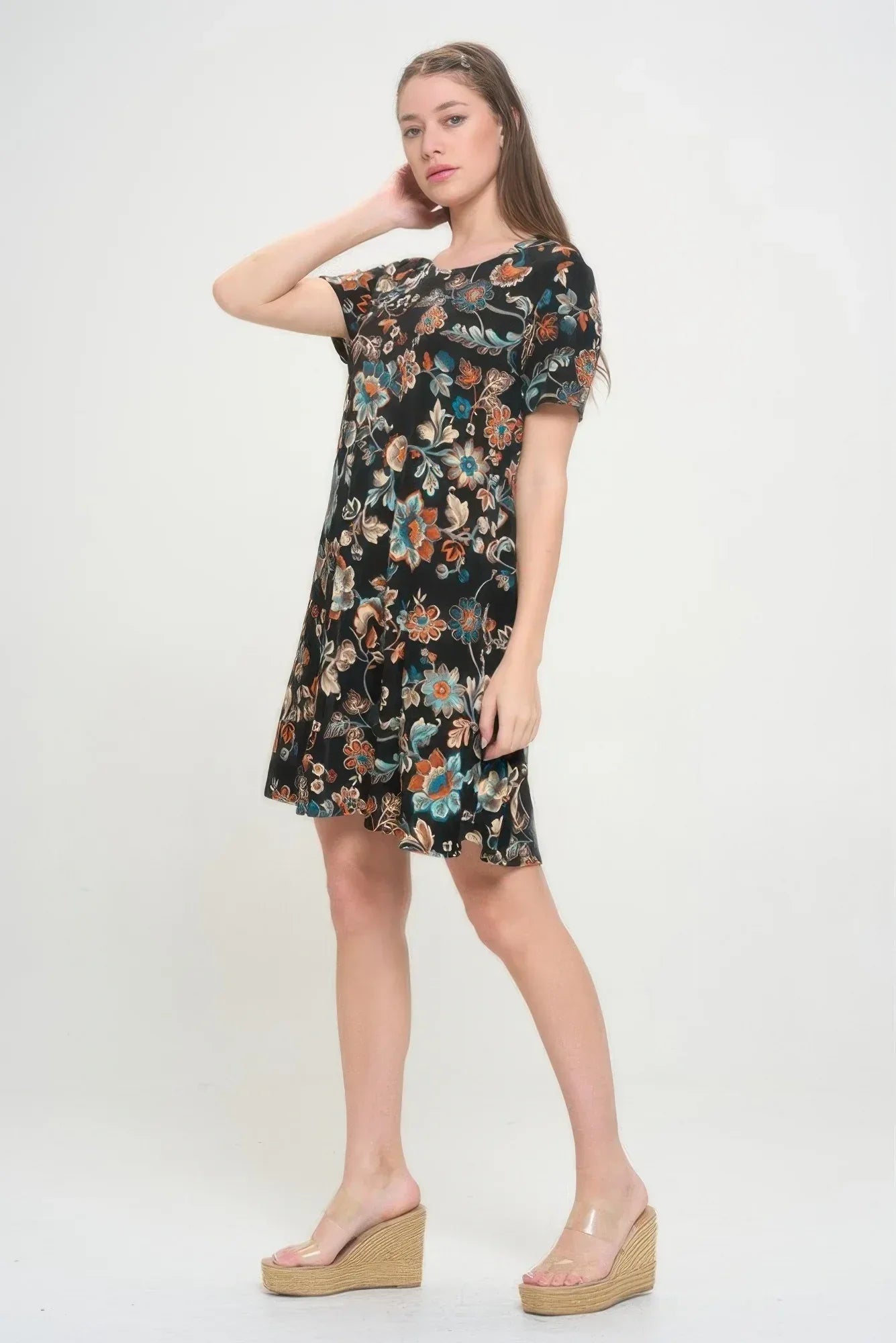 Short-sleeved Knee-length Dress | Mixtshop LLC