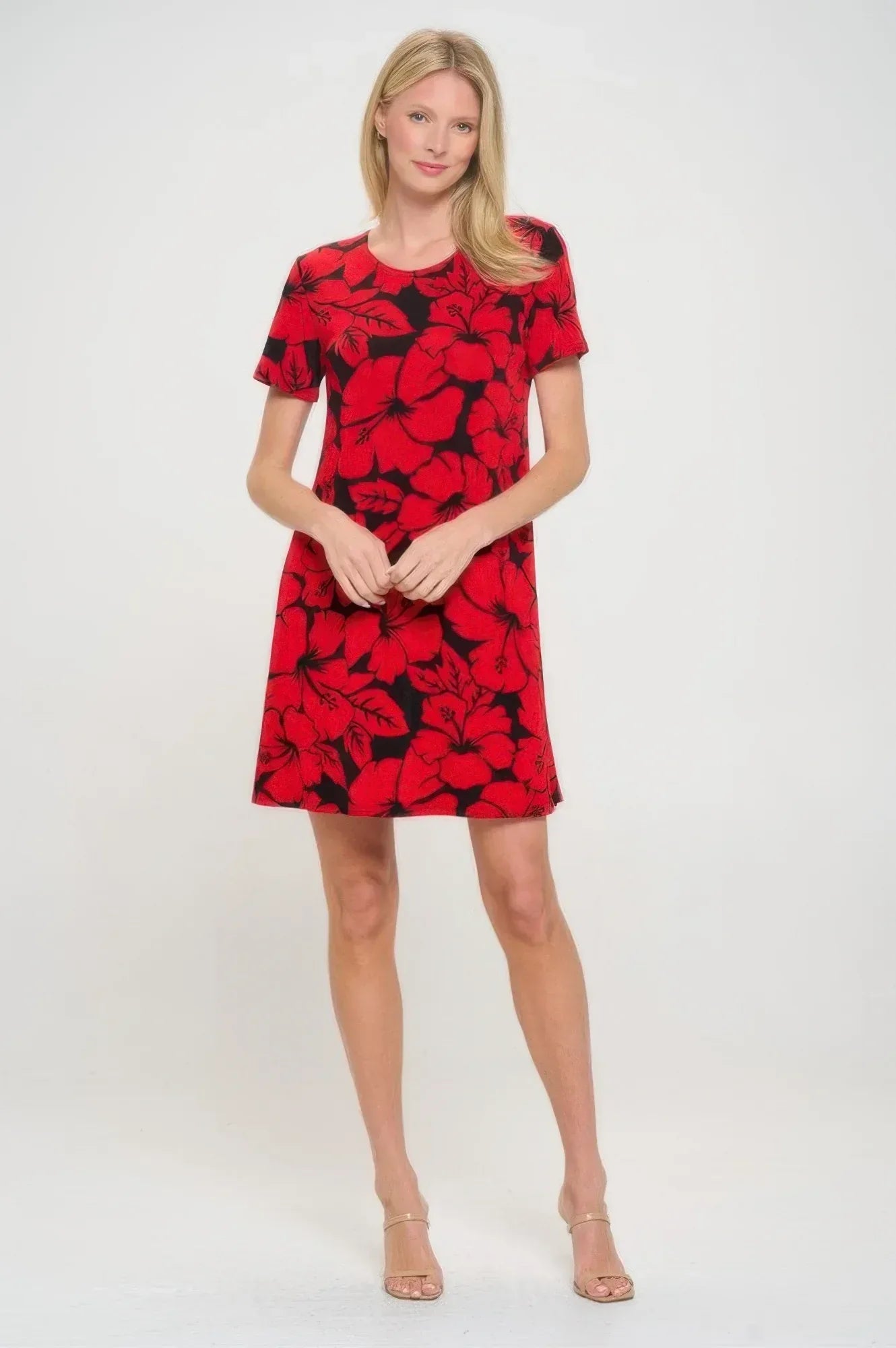 Short-sleeved Knee-length Dress | Mixtshop LLC Main image