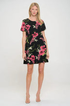 Short-sleeved Knee-length Dress | Mixtshop LLC