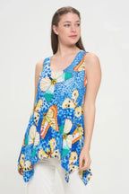 Hit Print Shark Bite Hem Tank | Mixtshop LLC