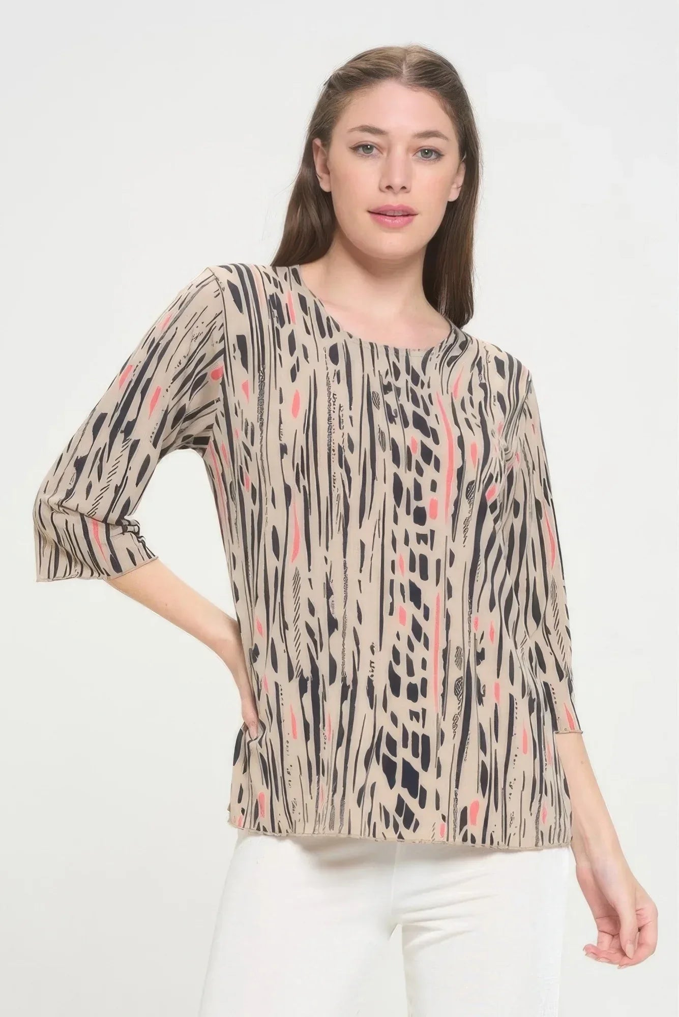 Print Hit Merrow Top | Mixtshop LLC Main image