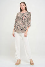Print Hit Merrow Top | Mixtshop LLC