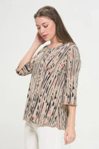 Print Hit Merrow Top | Mixtshop LLC