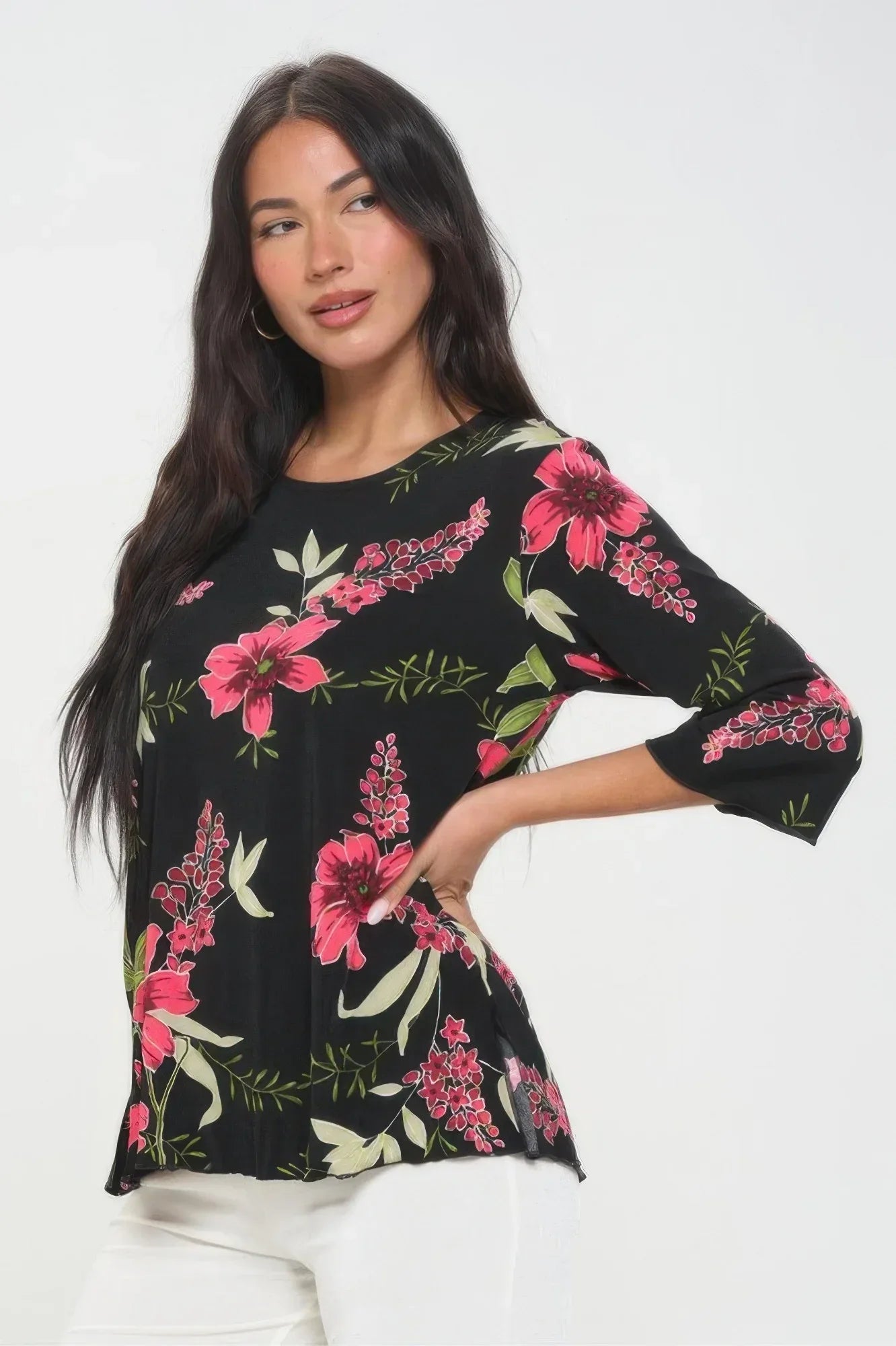 Print Hit Merrow Top Secondary image