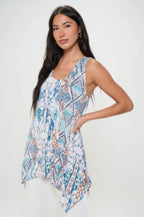 Hit Print Shark Bite Hem Tank | Mixtshop LLC