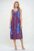 Bns Print Long Tank Dress | Mixtshop LLC