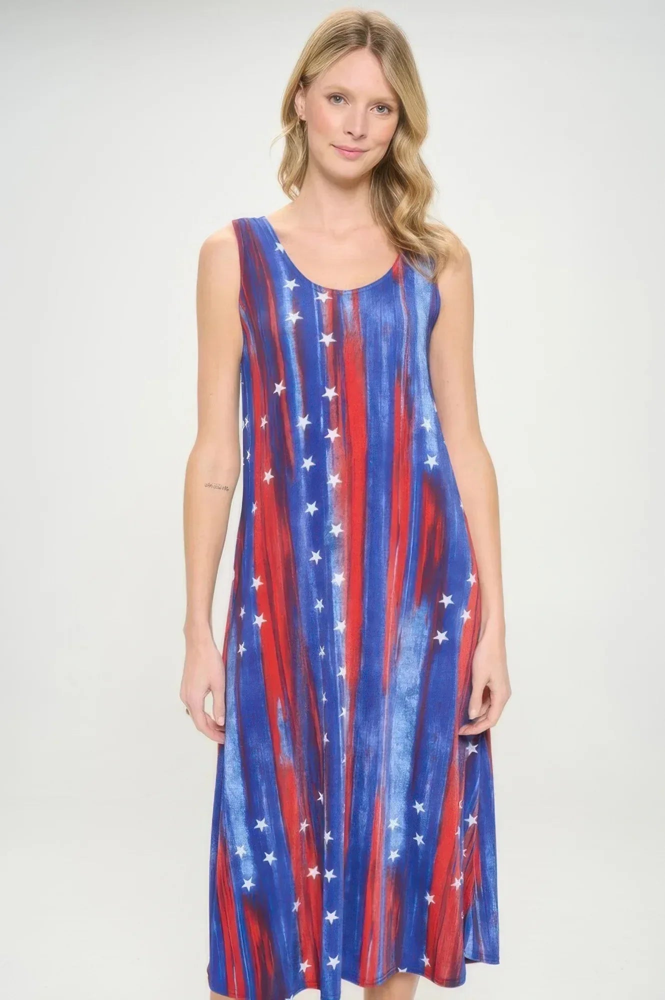 Bns Print Long Tank Dress | Mixtshop LLC