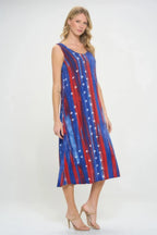 Bns Print Long Tank Dress | Mixtshop LLC