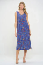 Bns Print Long Tank Dress | Mixtshop LLC