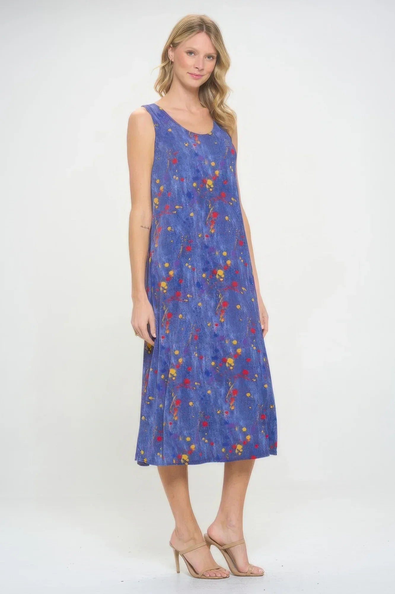 Bns Print Long Tank Dress | Mixtshop LLC