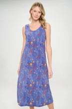 Bns Print Long Tank Dress | Mixtshop LLC