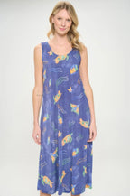 Bns Print Long Tank Dress | Mixtshop LLC