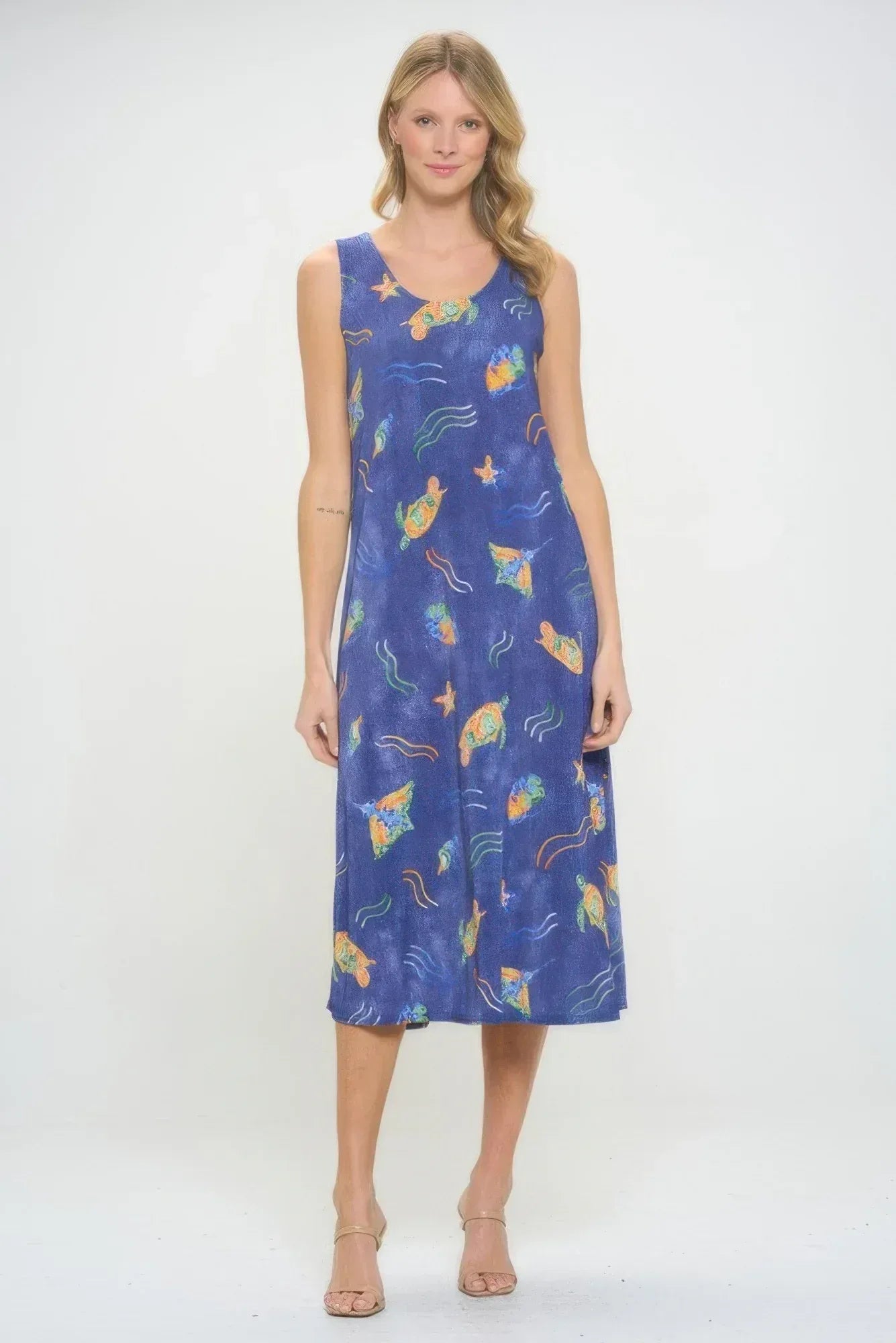 Bns Print Long Tank Dress | Mixtshop LLC