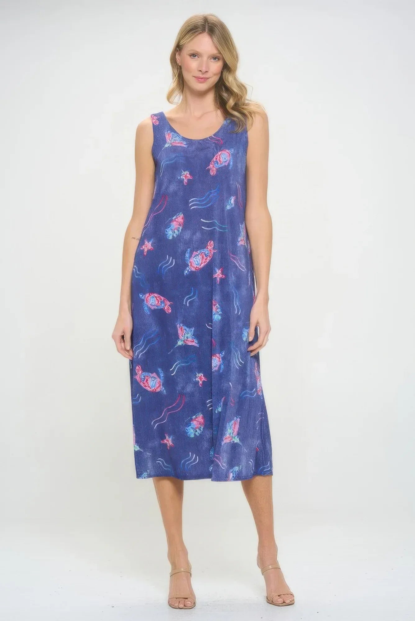 Bns Print Long Tank Dress | Mixtshop LLC