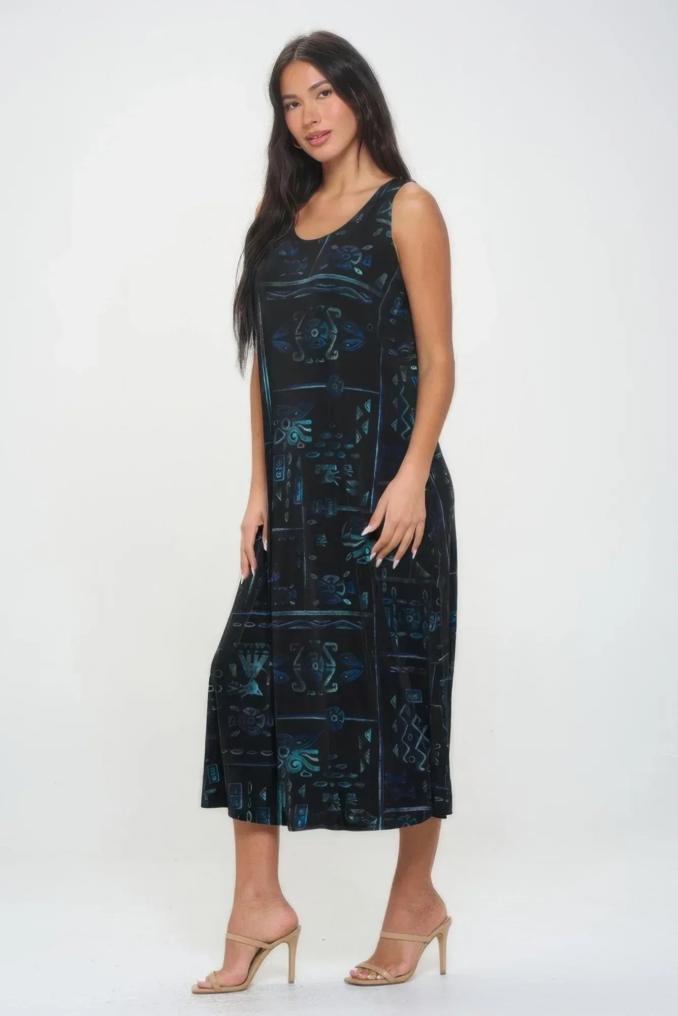 Bns Print Long Tank Dress Secondary image