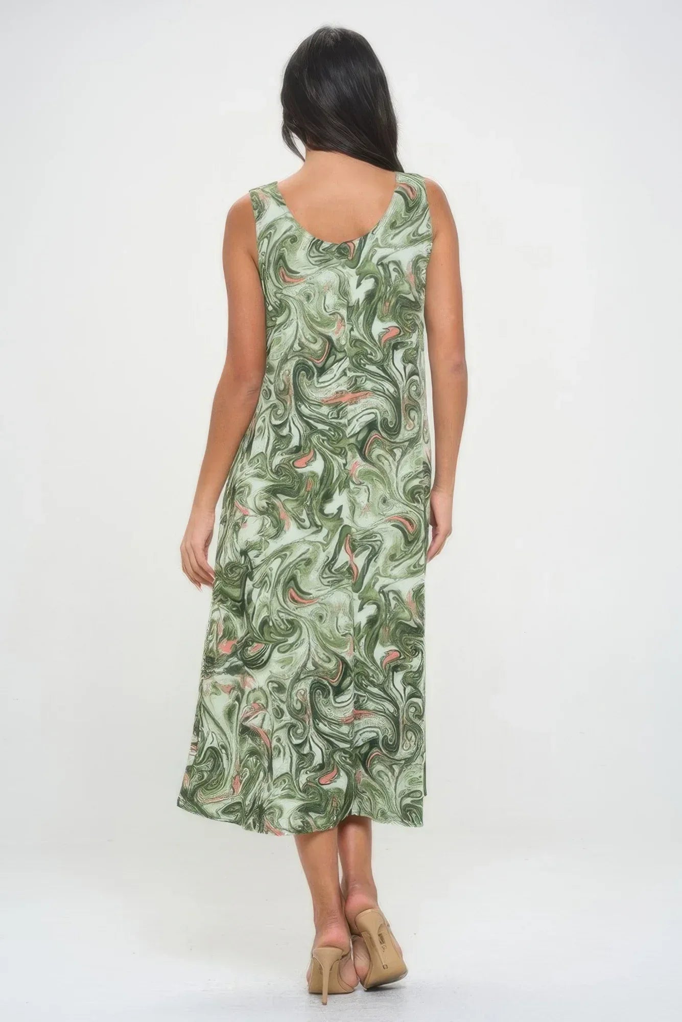 Bns Print Long Tank Dress | Mixtshop LLC