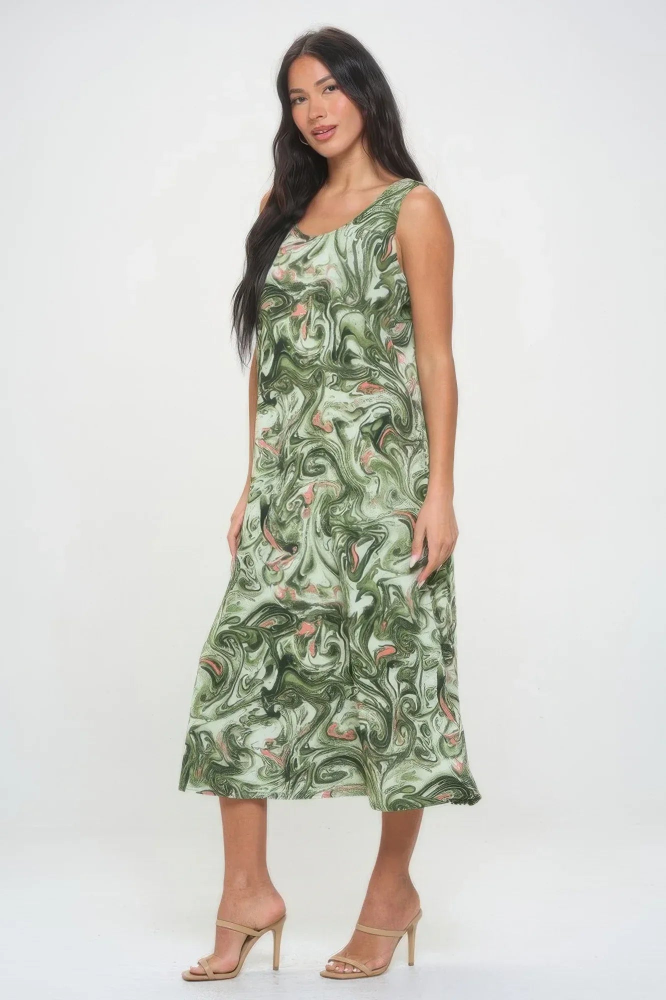 Bns Print Long Tank Dress | Mixtshop LLC