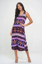 Bns Print Long Tank Dress | Mixtshop LLC
