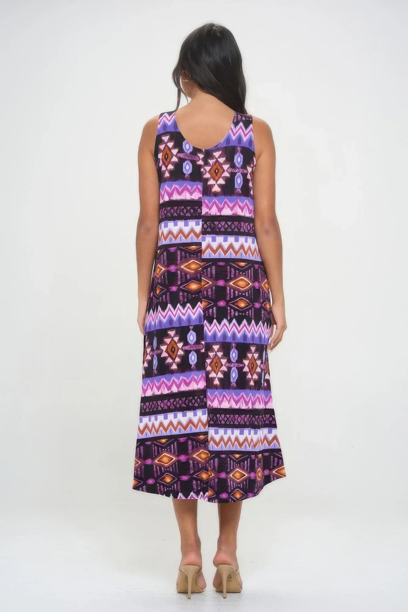Bns Print Long Tank Dress | Mixtshop LLC