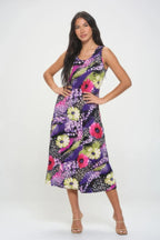 Bns Print Long Tank Dress | Mixtshop LLC