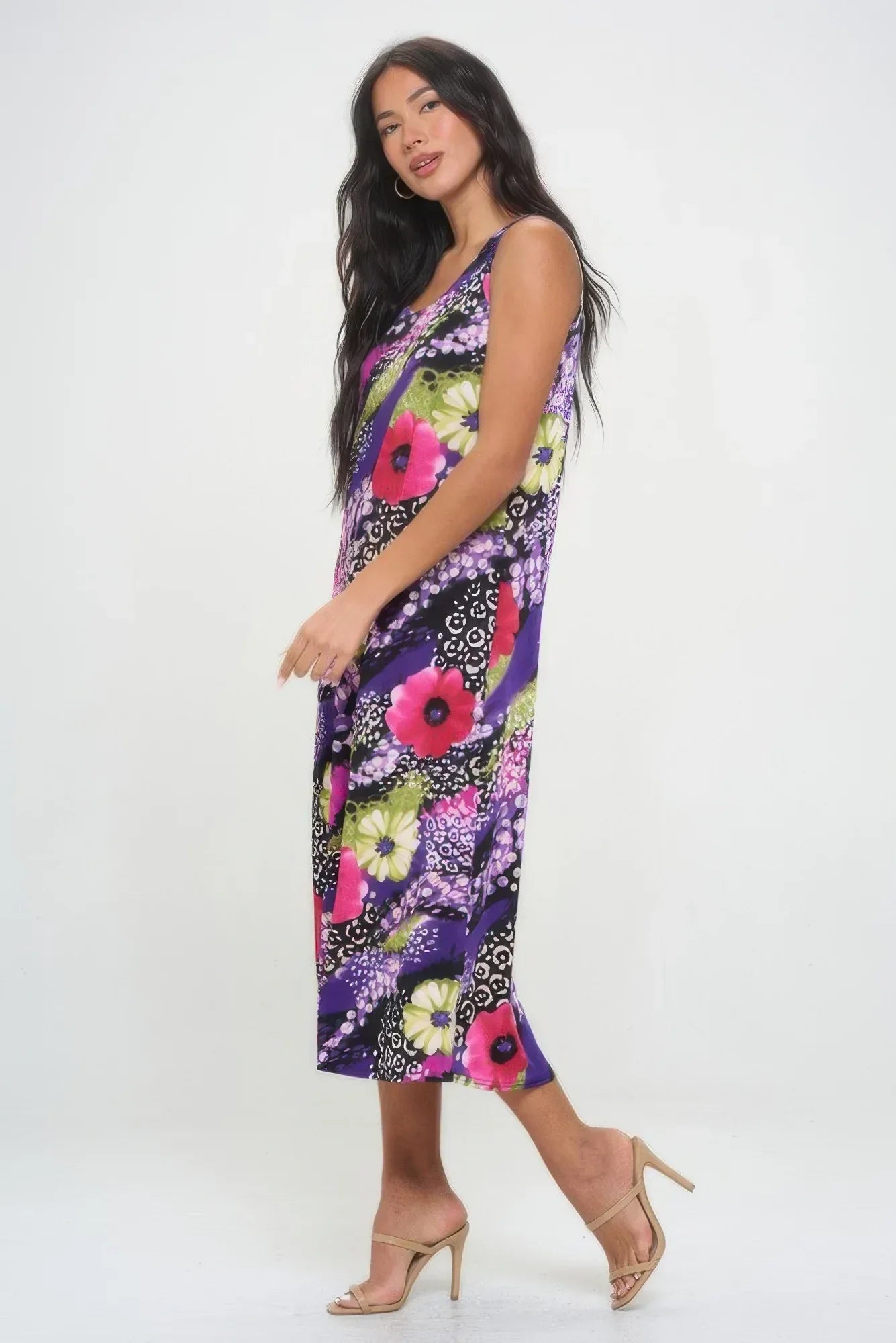 Bns Print Long Tank Dress | Mixtshop LLC