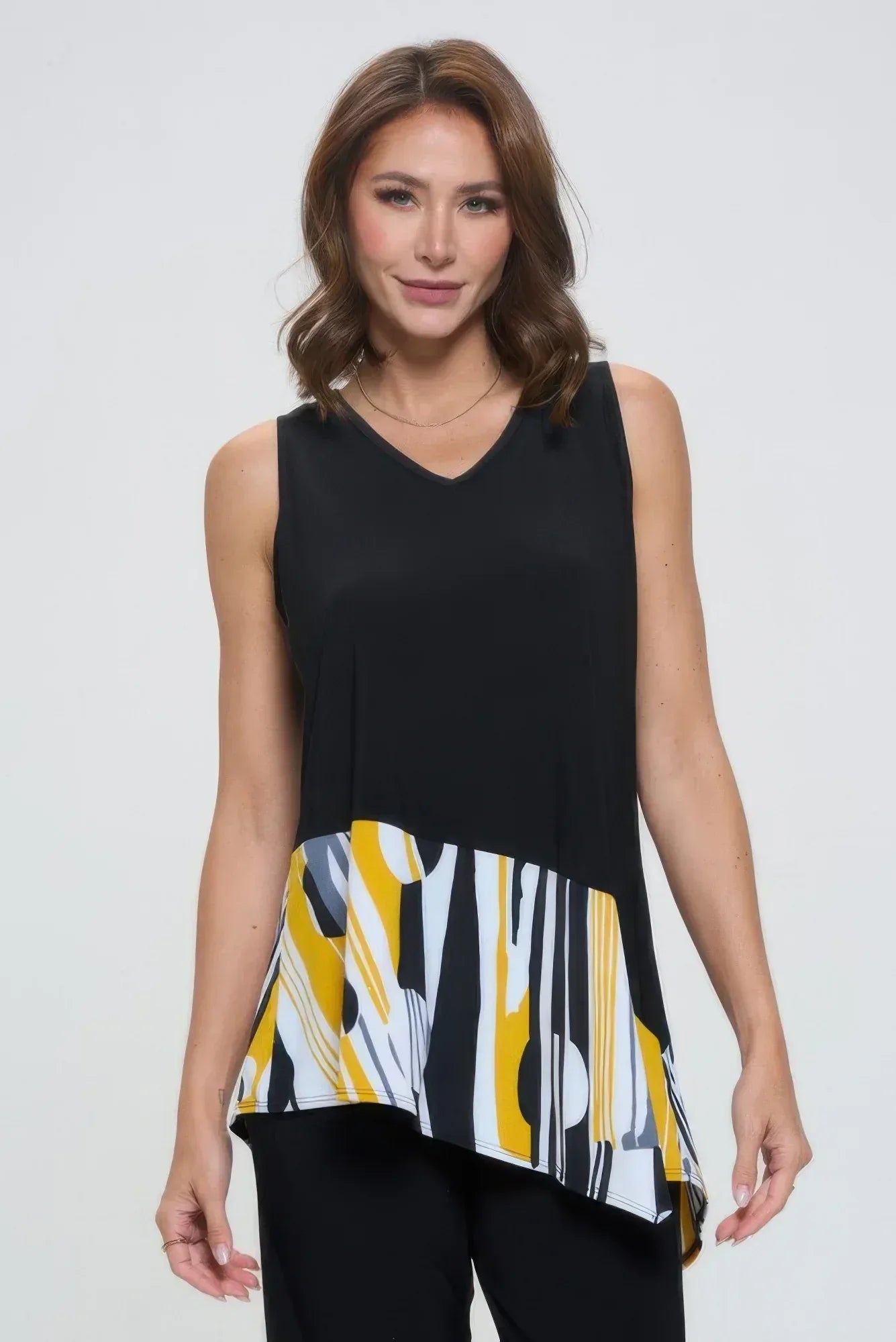 Sleeveless Contrast Top | Mixtshop LLC Main image
