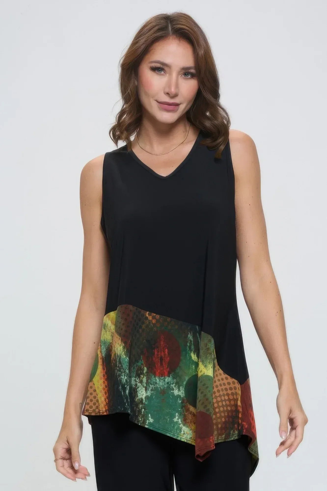 Sleeveless Contrast Top | Mixtshop LLC Main image