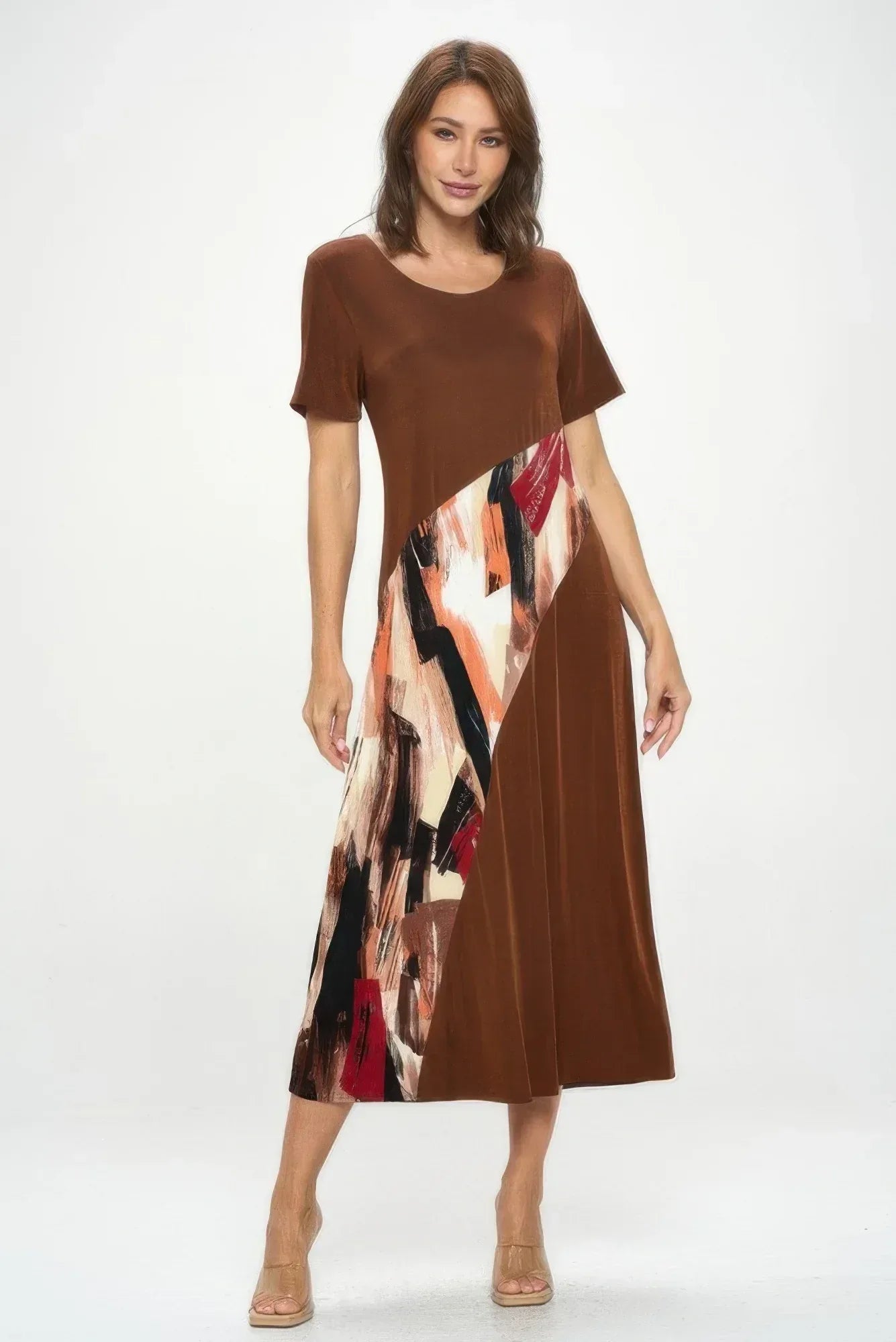 Bns Contrast Maxi Dress | Mixtshop LLC Main image