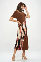Bns Contrast Maxi Dress | Mixtshop LLC