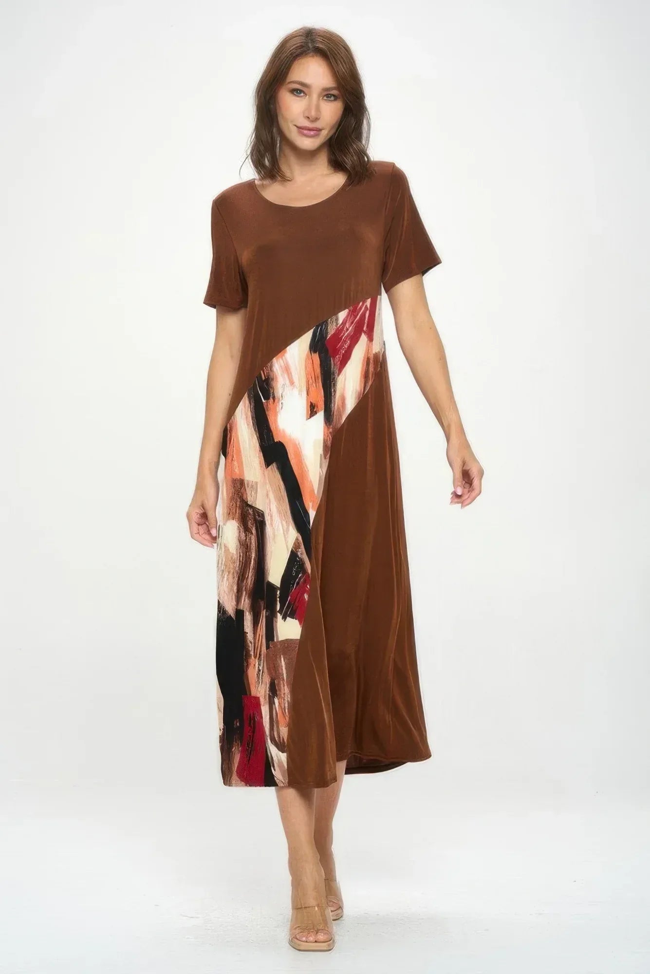 Bns Contrast Maxi Dress | Mixtshop LLC