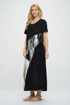 Bns Contrast Maxi Dress | Mixtshop LLC