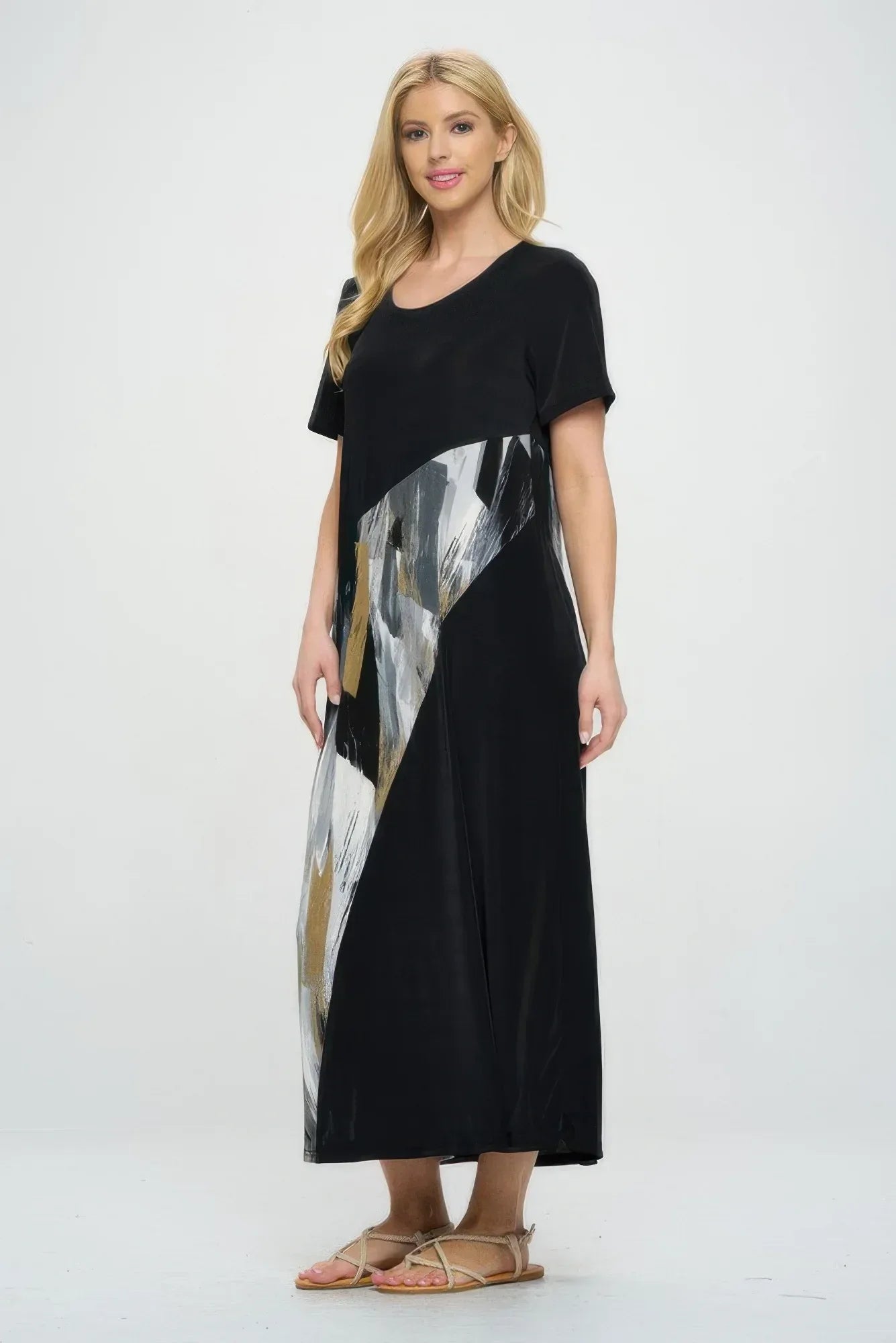Bns Contrast Maxi Dress | Mixtshop LLC