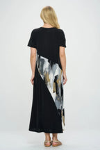 Bns Contrast Maxi Dress | Mixtshop LLC