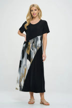 Bns Contrast Maxi Dress | Mixtshop LLC