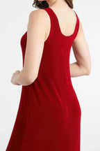 Plus Size Sleeveless Solid Acetate Long Maxi Dress | Mixtshop LLC