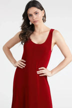 Plus Size Sleeveless Solid Acetate Long Maxi Dress | Mixtshop LLC