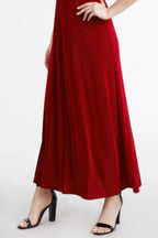 Plus Size Sleeveless Solid Acetate Long Maxi Dress | Mixtshop LLC