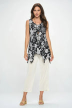 Plus Size Hit Shark Bite Hem Tank | Mixtshop LLC