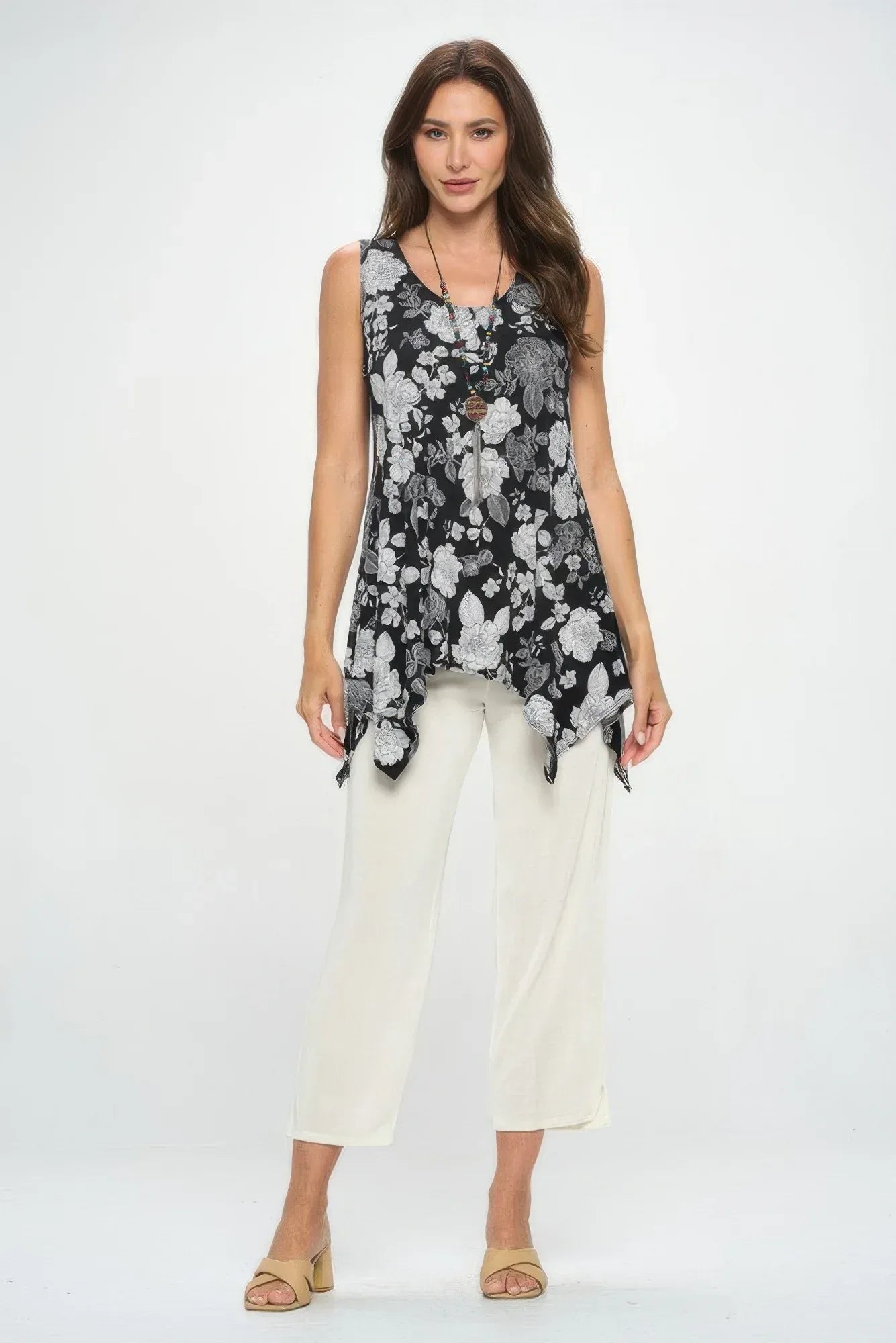Plus Size Hit Shark Bite Hem Tank | Mixtshop LLC