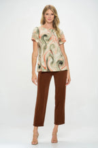 Plus Size Hit Boat Nk Short Sl Top | Mixtshop LLC