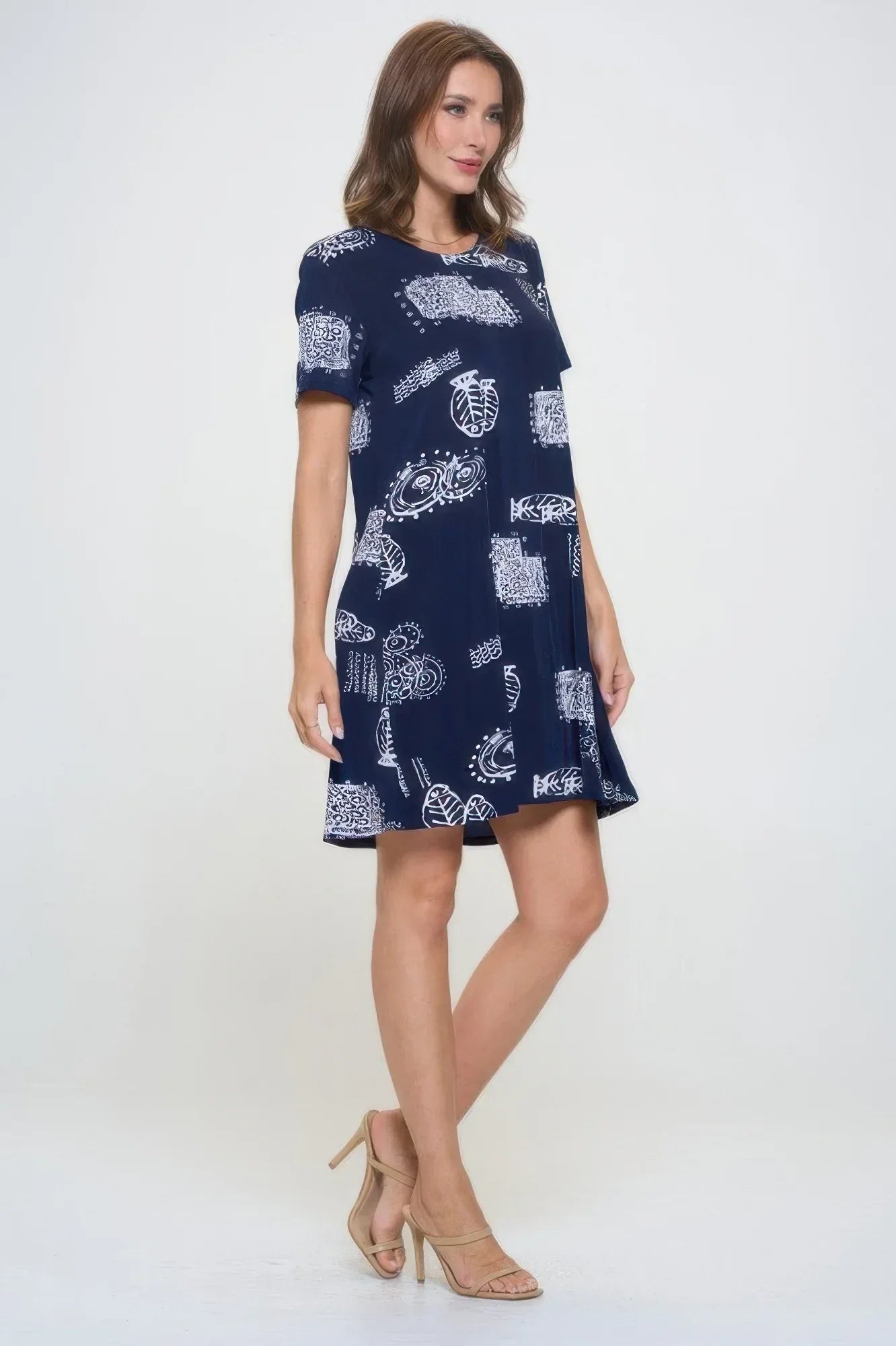 Plus Size Print Missy Dress Short Sleeve | Mixtshop LLC
