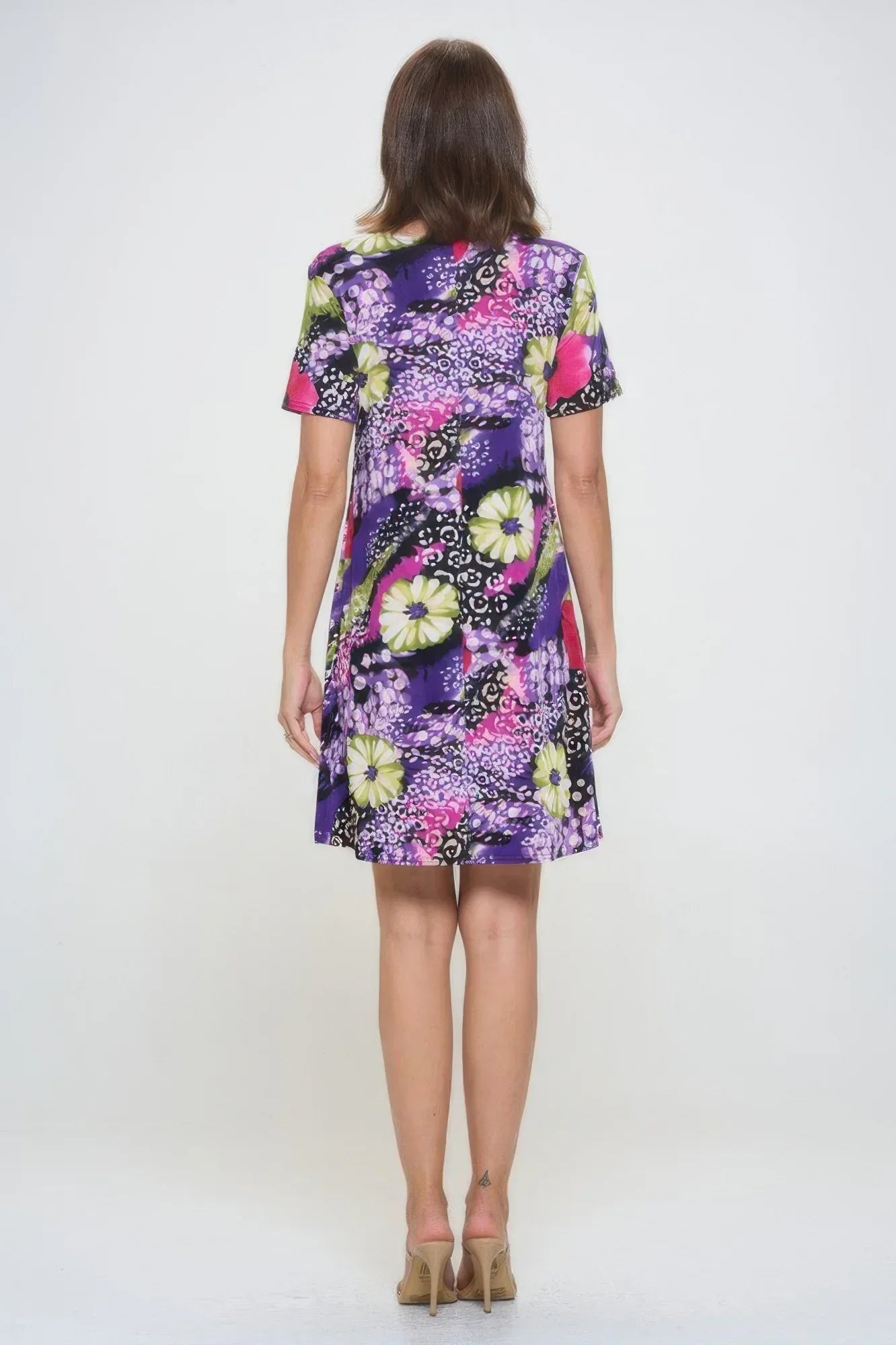Plus Size Print Missy Dress Short Sleeve | Mixtshop LLC