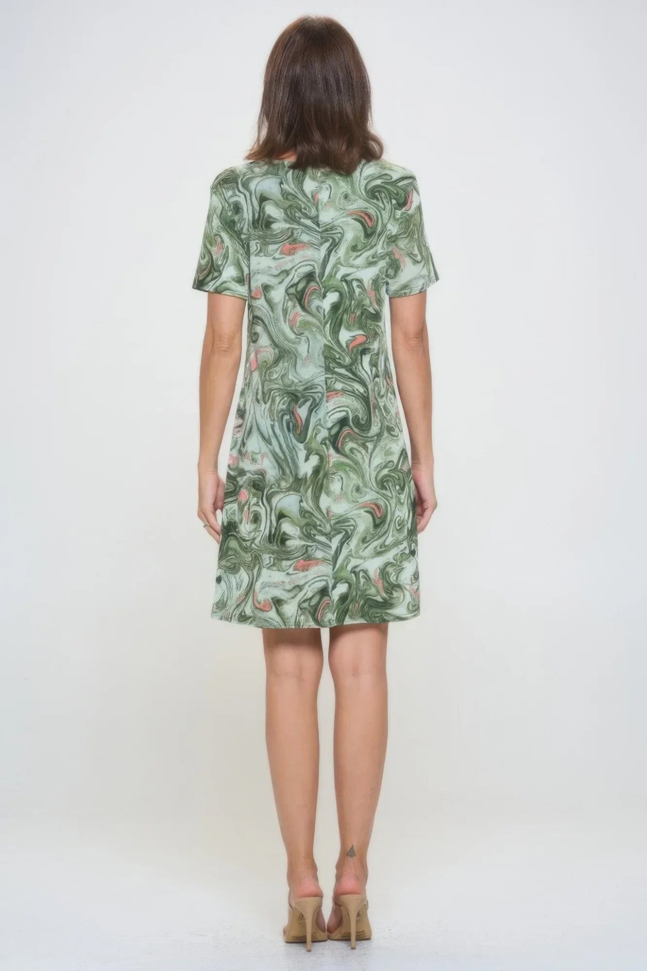 Plus Size Print Missy Dress Short Sleeve | Mixtshop LLC