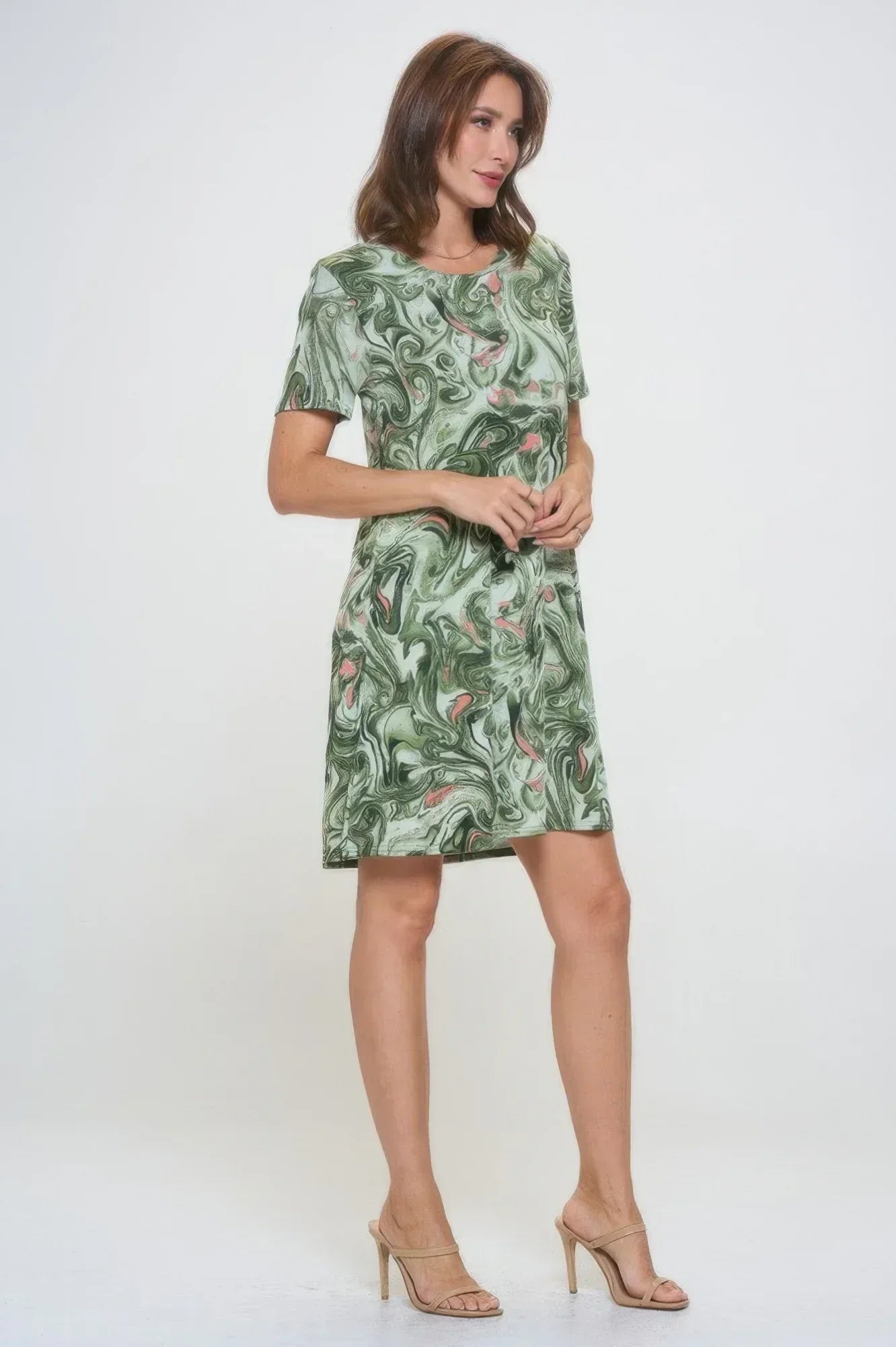 Plus Size Print Missy Dress Short Sleeve | Mixtshop LLC