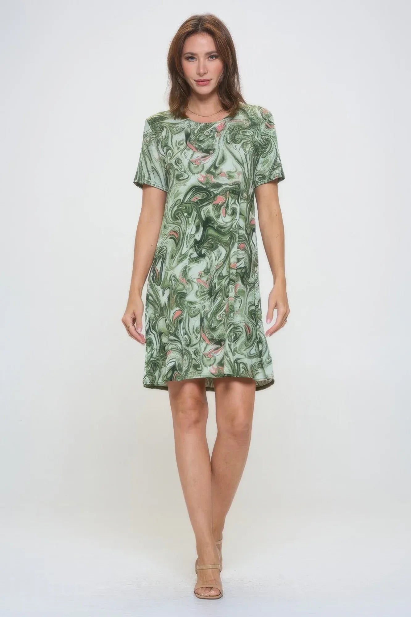 Plus Size Print Missy Dress Short Sleeve | Mixtshop LLC