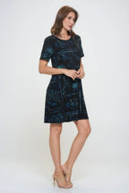 Plus Size Print Missy Dress Short Sleeve | Mixtshop LLC