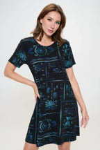 Plus Size Print Missy Dress Short Sleeve | Mixtshop LLC