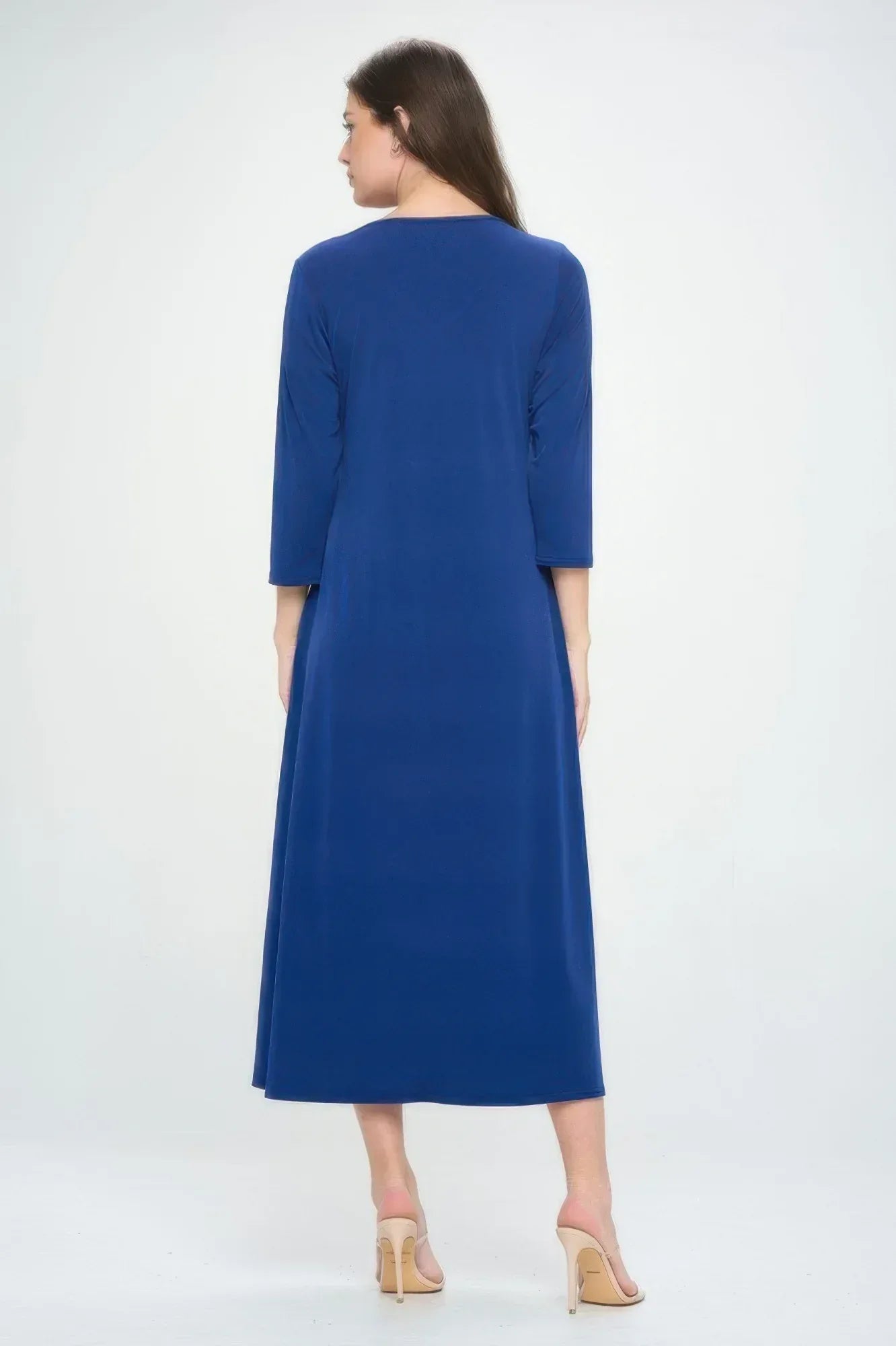 Hit V-neck Long Dress W/pocket | Mixtshop LLC